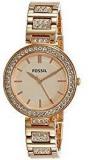 Fossil Analog Rose Gold Dial Women's Watch BQ3181