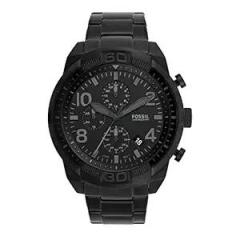 Fossil Bronson Stainless Steel Analog Men's Watch FS5712 Black Dial Black Colored Strap