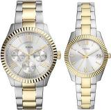 Fossil Chapman Analog Silver Dial Unisex's Watch FS5987SET