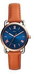 Fossil Copeland Three Hand Tan Leather Watch ES4825