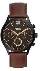 Fossil Fenmore Midsize Analog Black Dial Men's Watch Bq2453 Leather