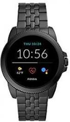 Fossil Gen 5E Men's Smartwatch with Stainless steel band, Full Touch, AMOLED screen, Bluetooth calling, and Built in GPS FTW4056