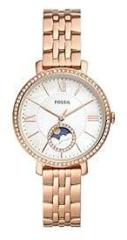 Fossil Jacqueline Analog Mother of Pearl Dial Women's Watch ES5165 Stainless Steel, rose gold Strap