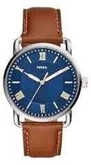 Fossil Leather Analog Black Dial Men Watch Fs5666, Brown Band