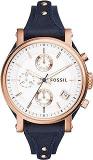 Fossil Leather Original Boyfriend Analog Silver Dial Women's Watch Es3838