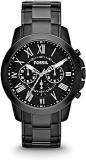 Fossil Men Stainless Steel Grant Chronograph Analog Black Dial Watch Fs4832, Band Color Black