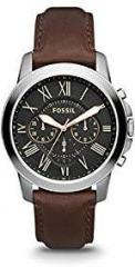 Fossil Mens Grant Black Dial Leather Chronograph Watch Wfs4813 204299176, Not assigned, Not assigned