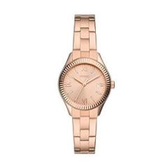 Fossil Stainless Steel Rye Analog Rose Gold Dial Women Watch Bq3639, Bandcolor Rose Gold