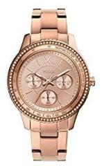 Fossil Stella Sport Analog Rose Gold Dial Women's Watch ES5106