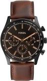 Fossil Sullivan Analog Black Dial Men's Leather Watch BQ2457