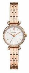 Fossil Tillie Mini Pink Analog womens Quartz Stainless steel Watch BQ3502