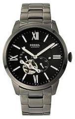 Fossil Townsman Auto Smoke Analog Men's Watch ME3172 Black Dial Grey Colored Strap