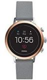 Fossil Women's Gen 4 Venture HR Heart Rate Stainless Steel And Silicone Touchscreen Smartwatch, Color: Rose Gold, Grey Model: FTW6016