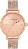 French Connection Stainless Steel Analog Rose Gold Dial Women's Watch Fc007Rgm