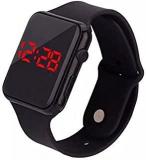 FRIEDRICH Square Dial Digital Black Watch For Kids, Boys & Girls