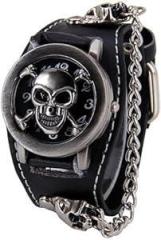 Generic Analog Round Bhoot Bone Skull Stylist Black Unisex Watch