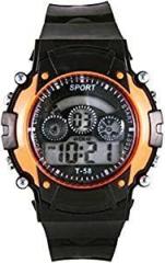 Generic Digital Black Dial Boy's & Girl's Watch My 046 Oreng Led 7 Light