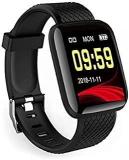 Generic ELEKHARS ID116 PLUS 2022 Smart Watch For Android Phones IPhone Compatible IP68 Waterproof Smartwatch Touch Screen Fitness Tracker Fitness Watch Heart Rate Monitor Blood Oxygen Smart Watches For Men Women