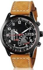 Generic Mobile Section Mens Sport Watch | Stylish Casual Wear Analog Watch with Leather Band | Flawless Wrist Mens Watch ATSP57