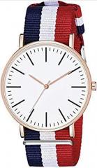 Generic Ravya Trading Analog White Round Dial Unisex Watch Dw R+W+Blu for Men & Women Wrist Watches