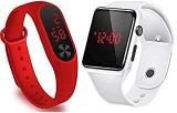 Generic Zaha New Generation Digital Red LED Watch For Boys, Girls & Kids Pack Of 2.