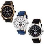 Gesture Analogue Multicolor Dial Men's Combo Of 3 Watch 7900