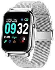 Giordano Grey Unisex Smart Watch. You get Access to a 1.3 inch Display, Heart Rate | Oxygen Saturation and Sleep Monitoring, Multiple Modes | IP68 Water Resistance with Two Straps