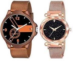 Goldenize fashion Branded Stylish Unisex Watch for Boy's & Girl's Wrist Watch for Men & Women Couple Gift Watch | Combo of 2