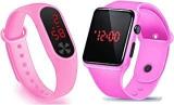 Goldenize Fashion New Kids Digital Date And Time Pink LED Watch For Stylish Kids Unisex Birthday Gift Digital Watch For Kids Boys & Baby Girls