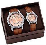 H Timewear Analog Brown Dial Couple Watch 903BDTCOUPLE