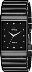 hamt Black Dial Chain Strap Watch for Men HT GSQ003 BLK CH