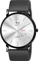 hamt Black Silicone Strap Analog Watch for Men GR411