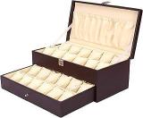 Hard Craft Watch Box For 24 Watches Brown