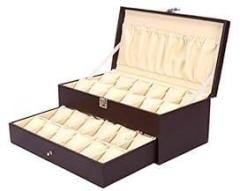 Hard Craft Watch Box for 24 Watches Brown