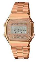 HORLOGE Sporty Digital with Alarm Chrono Full Rose Gold Stainless Steel Unisex Watch