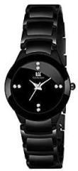 IIK COLLECTION Analogue Round Formal Studded Dial with Bracelet Strap Women's Wrist Watch Black