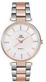 IIK COLLECTION Analogue Women's Watch Silver Dial White & Rose Gold Colored Strap