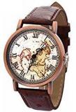 Xinew Retro World Map Analog Multi Colour Dial Unisex Watch XIN 314