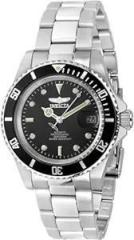 Invicta Stainless Steel Pro Diver Automatic Black Dial Analog Watch for Men 8926Ob, Silver Band