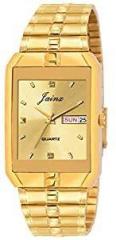 JAINX Analogue Men's Watch Gold Dial & Strap