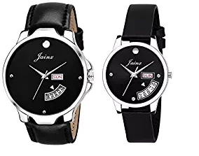 Jainx Black Analog Watch for Couple JC454