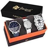 JAINX Triple Analogue Multicolour Dial Unisex Couple Watch Combo Pack Of 3