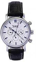 JARAGAR Automatic Mechanical White 3D dial Diamond Blue Hands 24 Hour Week Date Unisex Men's Watch JAG6348