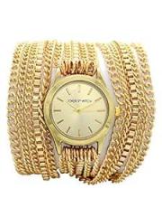 Joker & Witch Gold Chain Party Chic Gold dial Analogue Watch for Women Girls and Ladies