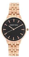 Joker & Witch Mini Nebula Black Dial Rose Gold Stainless Steel Analogue Watch for Women