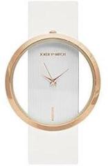 Joker & Witch Minimal Transparent Dial PU Analogue Watch for Women