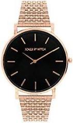 Joker & Witch Women's Nebula Black Dial Analog Watch Rose Gold