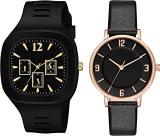 K Vajir Stylish Couple Watch Combo Analogue Unisex Watch Birthday Gift For New Couple Combo Pack Of 2