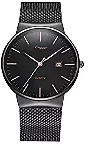 Kitcone Analogue Date & Time Display Shepard Chain Multicolour Dial Mens Watch & Boys Watch ONBLK