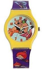 kool kidz Chacha Chaudhary Yellow Analogue Multicolour Dial Unisex Wrist Watch KK 3001 YL